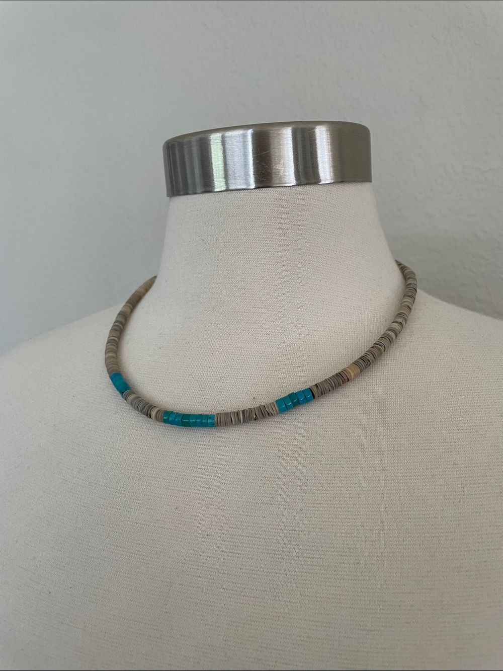 Turquoise Accent Heishi Necklace - Women's Jewelry